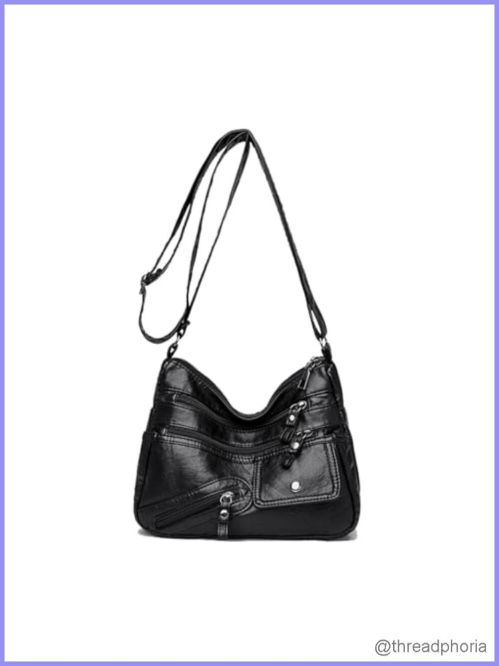 Small PU Leather Hobo Crossbody Bag Adjustable Strap Shoulder Handbag Women